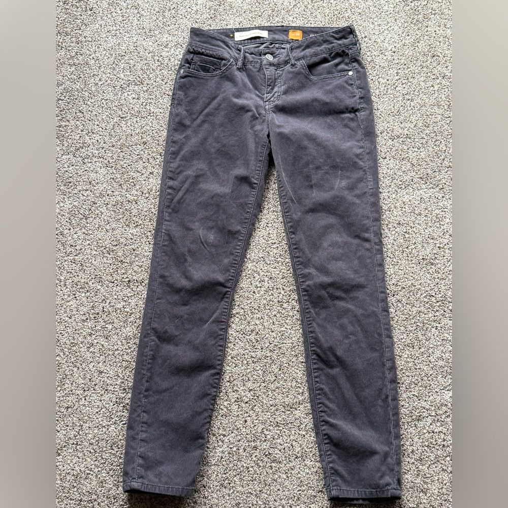 Anthropologie Pilcro Corduroy Pants 26 Gray Jeans / Comfy Feel - Women’s Stylish